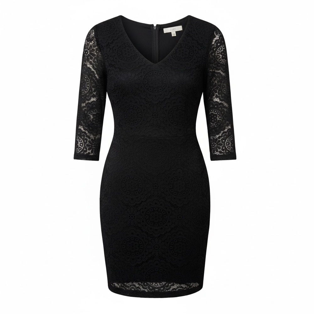 Loft NWT black lace cocktail dress, size 0